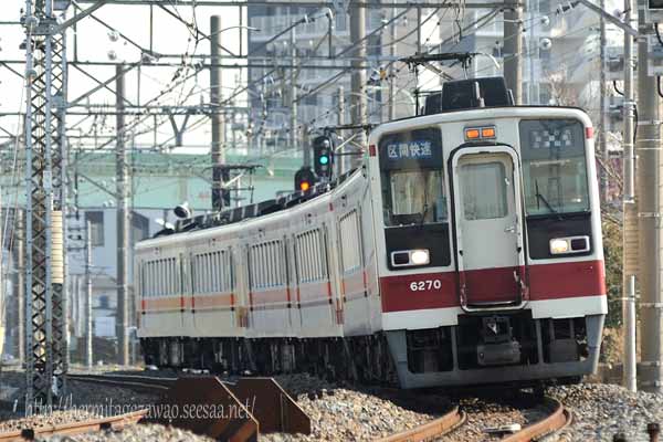 東武6050系 杉戸高野台付近にて 臨zawa混合列車